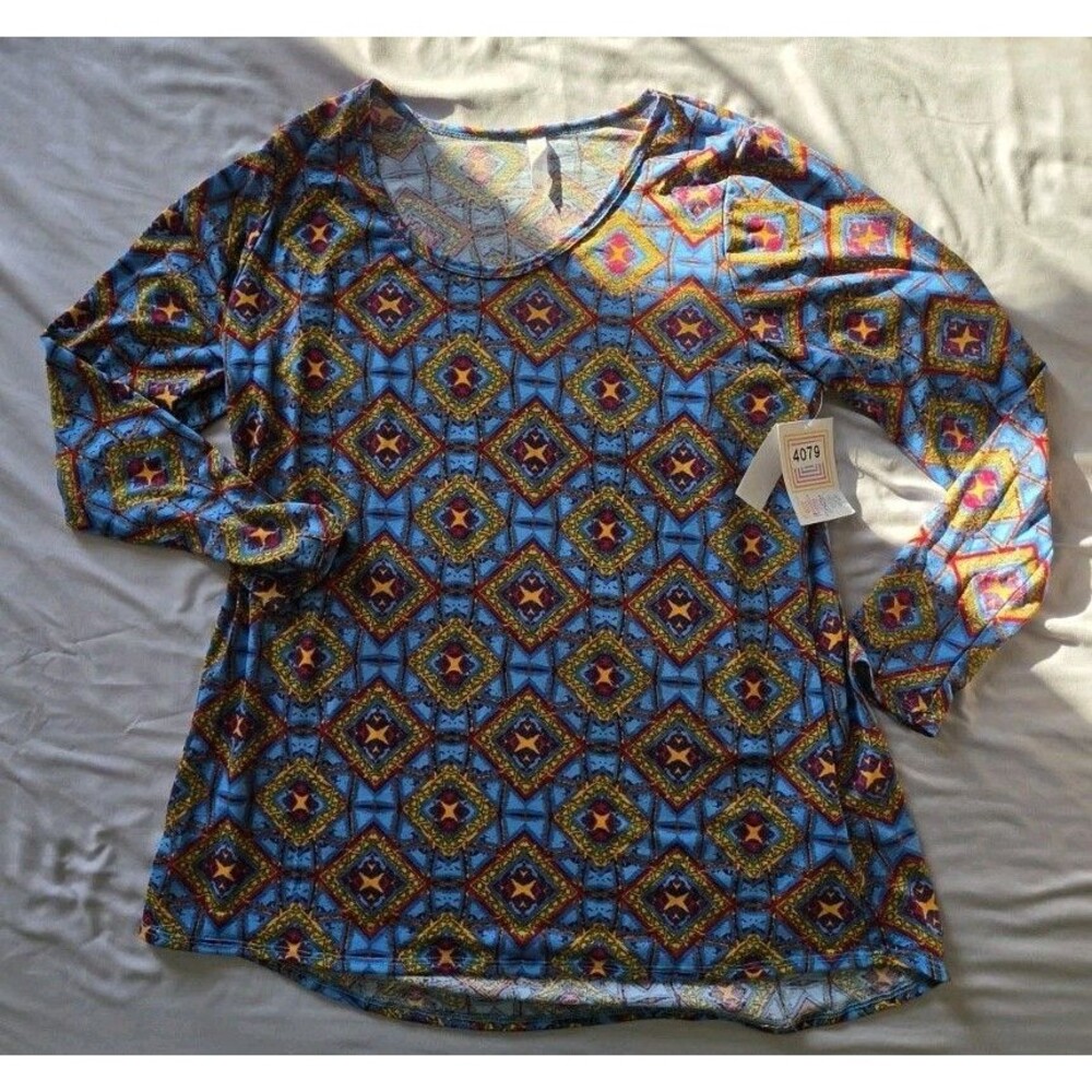 LuLaRoe Multicolor Lynnae Shirt Size L brand new with Tags nwt Blouse (4079)